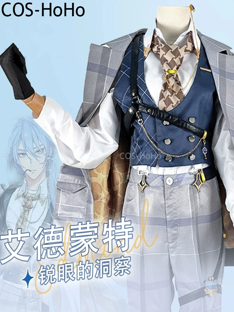 COS-HoHo Nu: بدلة لعبة كرنفال إدموند ذات العيون الحادة زي رائع وسيم زي تنكري لحفلات الهالوين