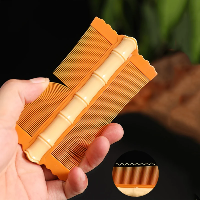 5pcs Bamboo Grate Comb, Ultra Dense Tooth Lice Comb, Remove Loose Dandruff, Double Sided Hair Comb Grate Lice Comb Dandruff Scal