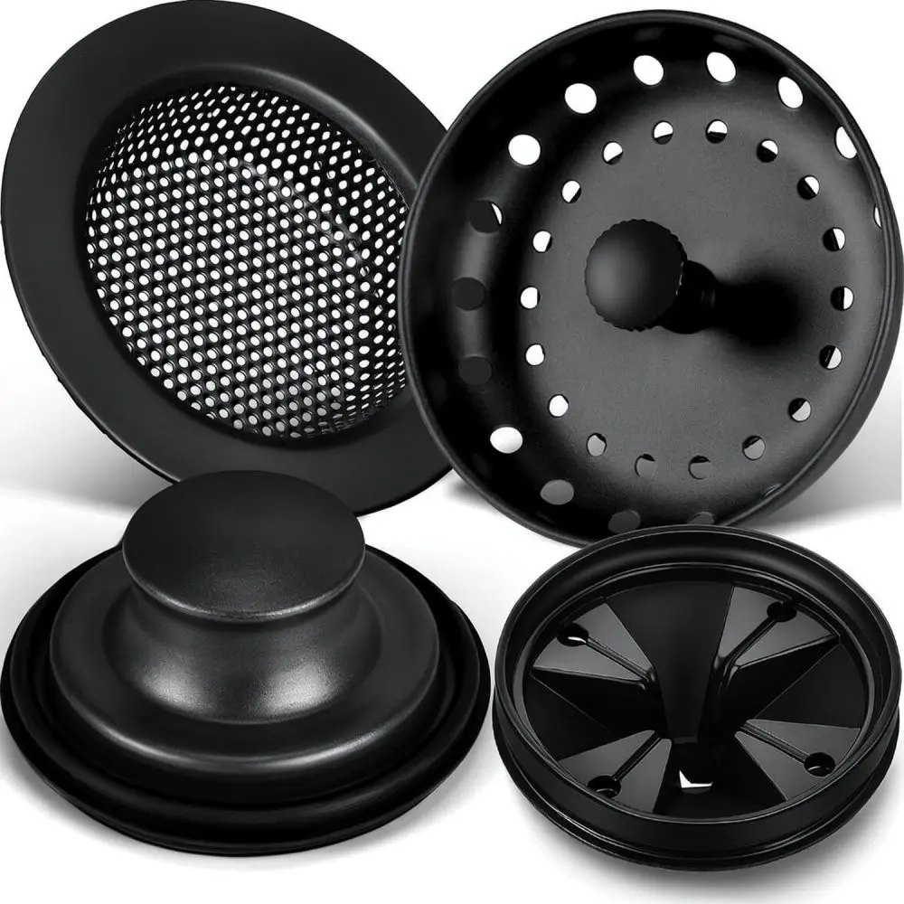 排水口用防沫カバー、キッチンシンク用排水ストレーナー、ストッパー、ステンレス製、洗面台用配管アクセサリー