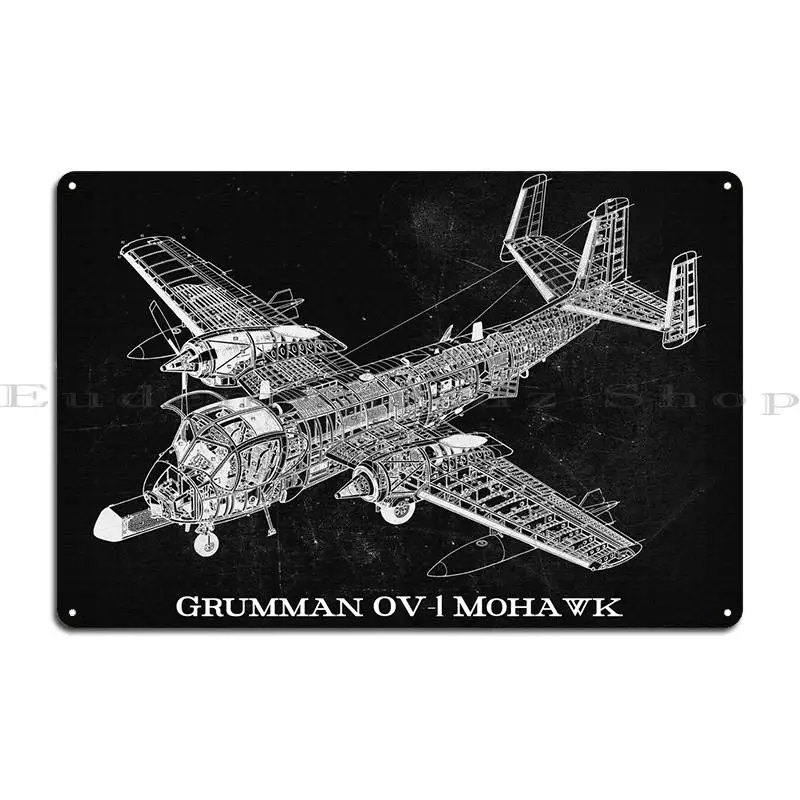 Grumman Ov1 Mohawk Metal Plaque Club Party Club Cinema Personalized Club Tin Sign Poster