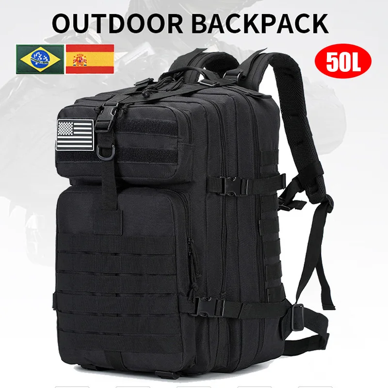 Imagem -03 - Militar Camouflage Assault Bolsa Exército Molle Mochilas Camping e Caça Acessórios Homens e Mulheres 30l 50l 3p