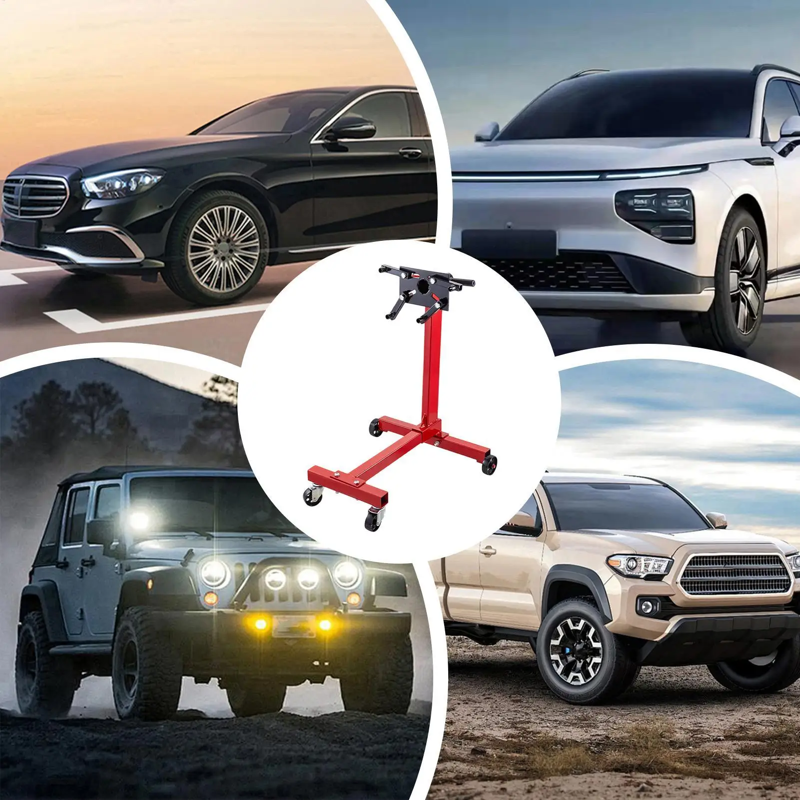 حامل المحرك للمحرك 1000LBS سعة حامل قوس فولاذي حامل رفع المحرك للسيارات SUV شاحنة إصلاح متجر المرآب