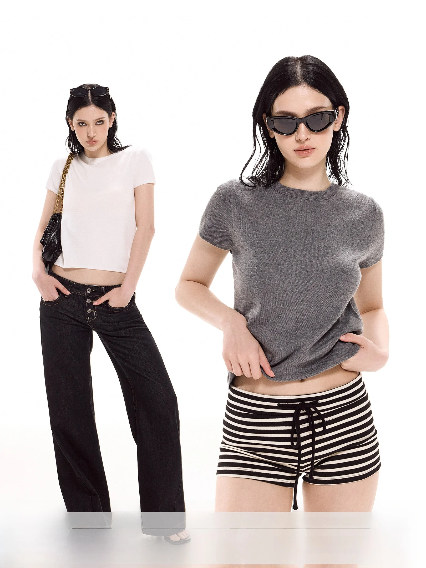 

Новинка 2026: Женская летняя трикотажная футболка с круглым вырезом, облегающая, повседневная, укороченная, без рукавов, цветная.