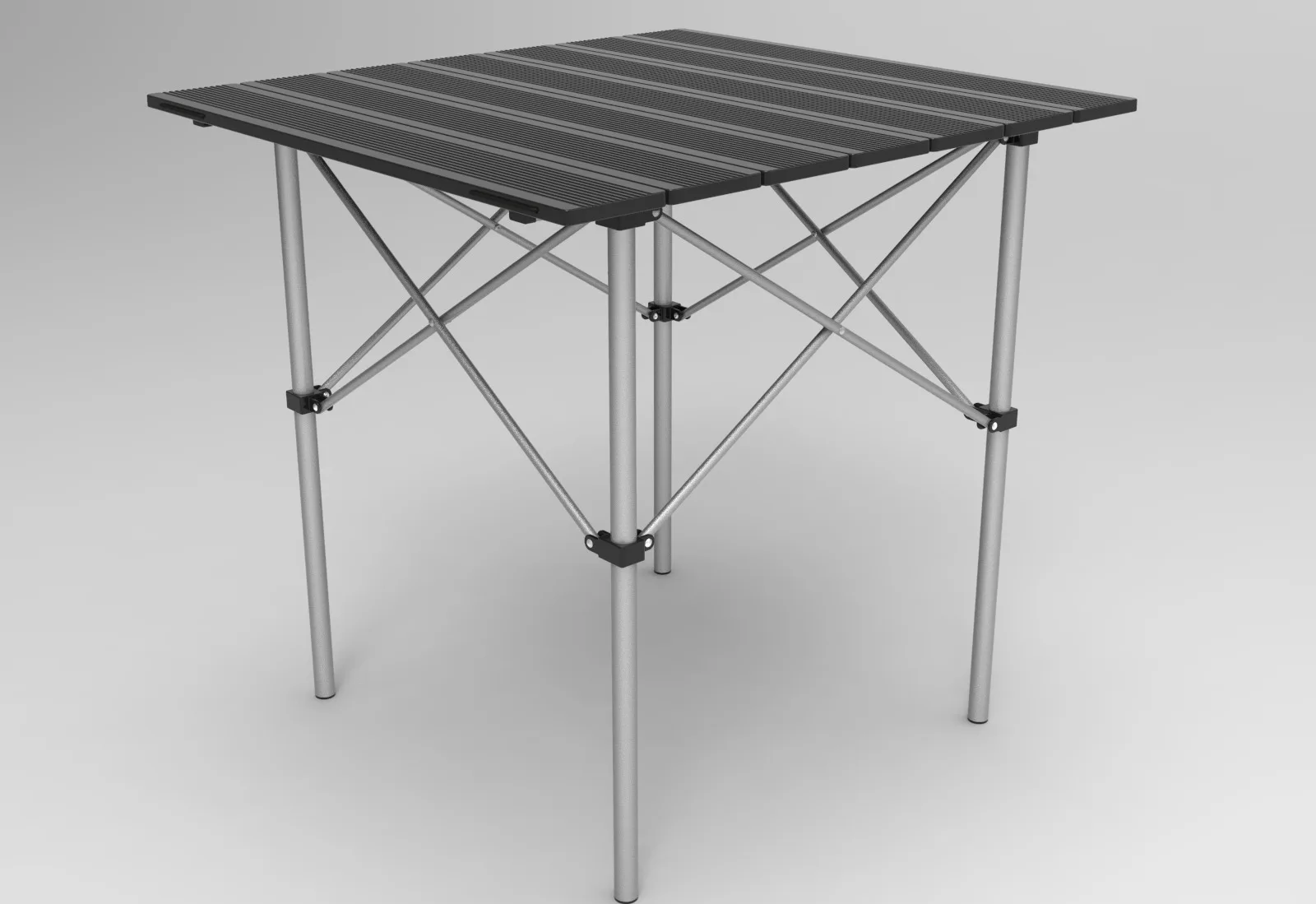 New version foldable camping and picnic table black