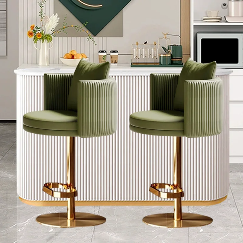 Light Luxury Adjust Bar Chairs Fall Modern Furniture Stainless Steel Architect Counter Stool Checkstand Chaise Haute Pour Bar