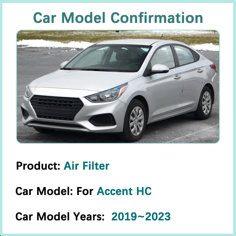 Air Conditioner Filter For Hyundai Accent HC Verna Solaris 2019~2023 Purification Accesories Activated Carbon Engine Filter Grid