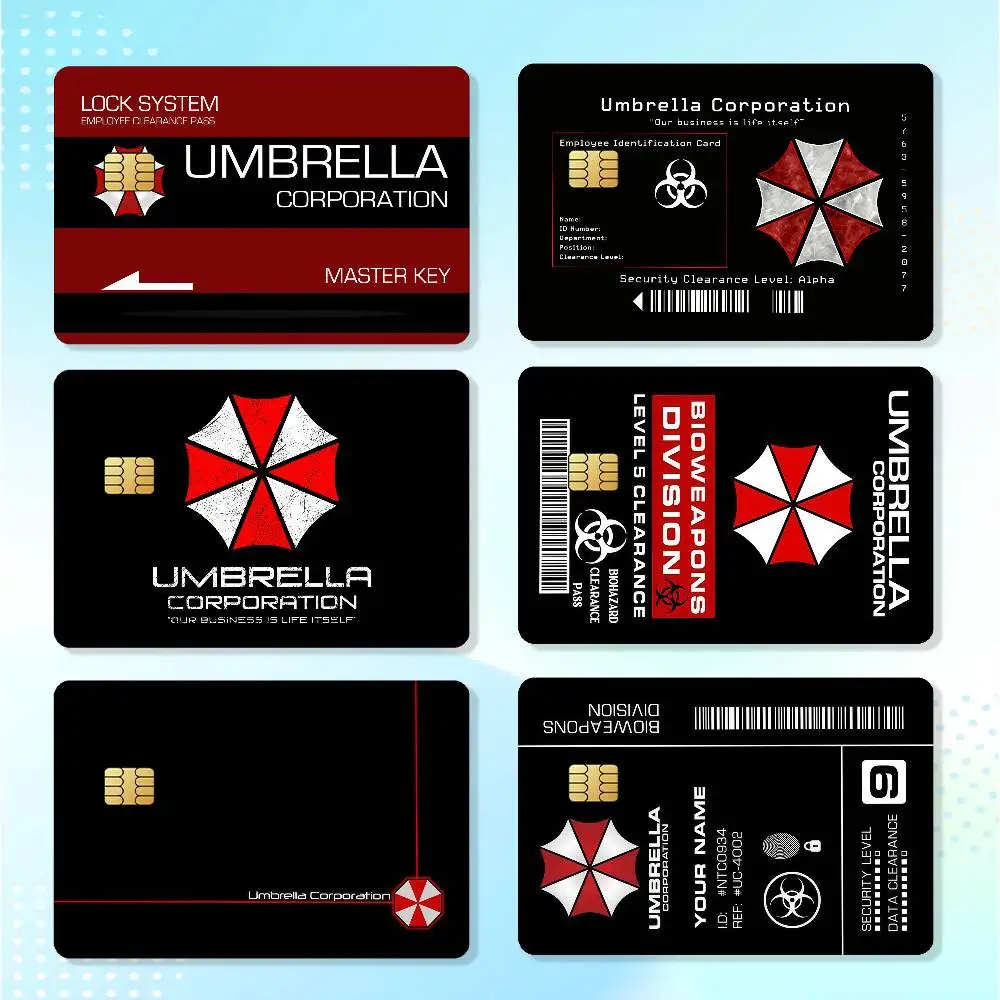 Game R-Resident E-Evil Waterproof Card Stickers For Credit Cards Debit Cards And Transit Cards 4pcs