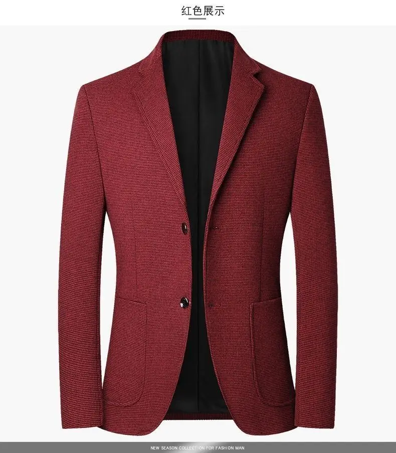 Herrenblazer, einfarbig, für Hochzeiten, Freizeit, Gastgeber, Gentleman, schmal geschnitten, trendig, vielseitig, Business-Blazer – Detail 12