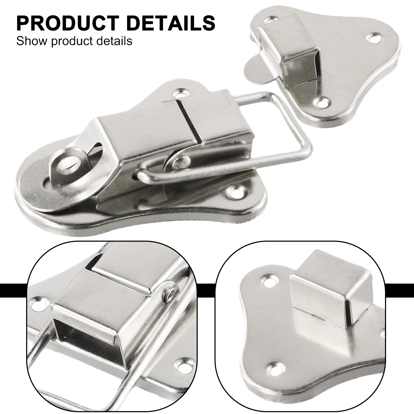 1 Juego de cerrojos para cajas de madera de joyería Vintage, pestillos para cajones, maletas decorativas, pestillo con hebilla, herrajes para muebles