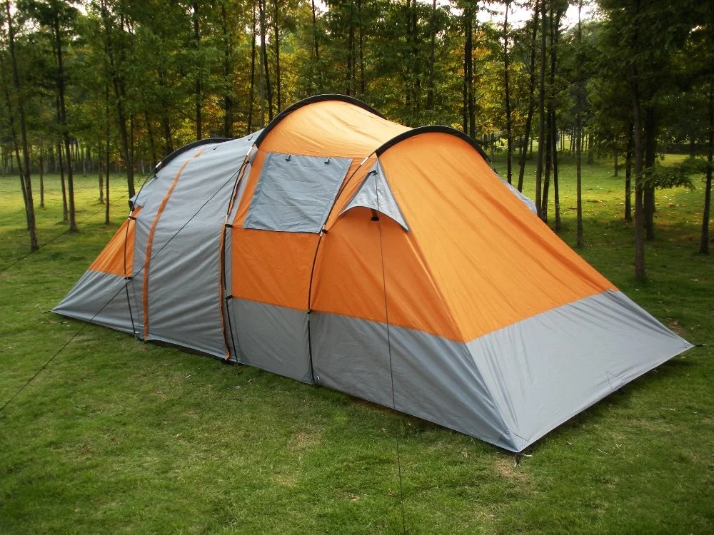 Outdoor Camps Windproof Tunnel Tent 4 Person Family Travel Hiking Tents