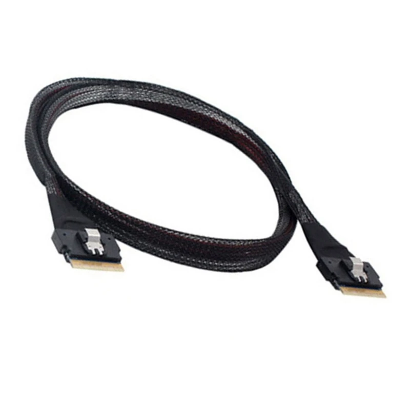 SAS4.0 SFF-8654 8i 74pin Host to SFF-8654 74Pin SAS4.0 Targets Cable 50cm/80cm