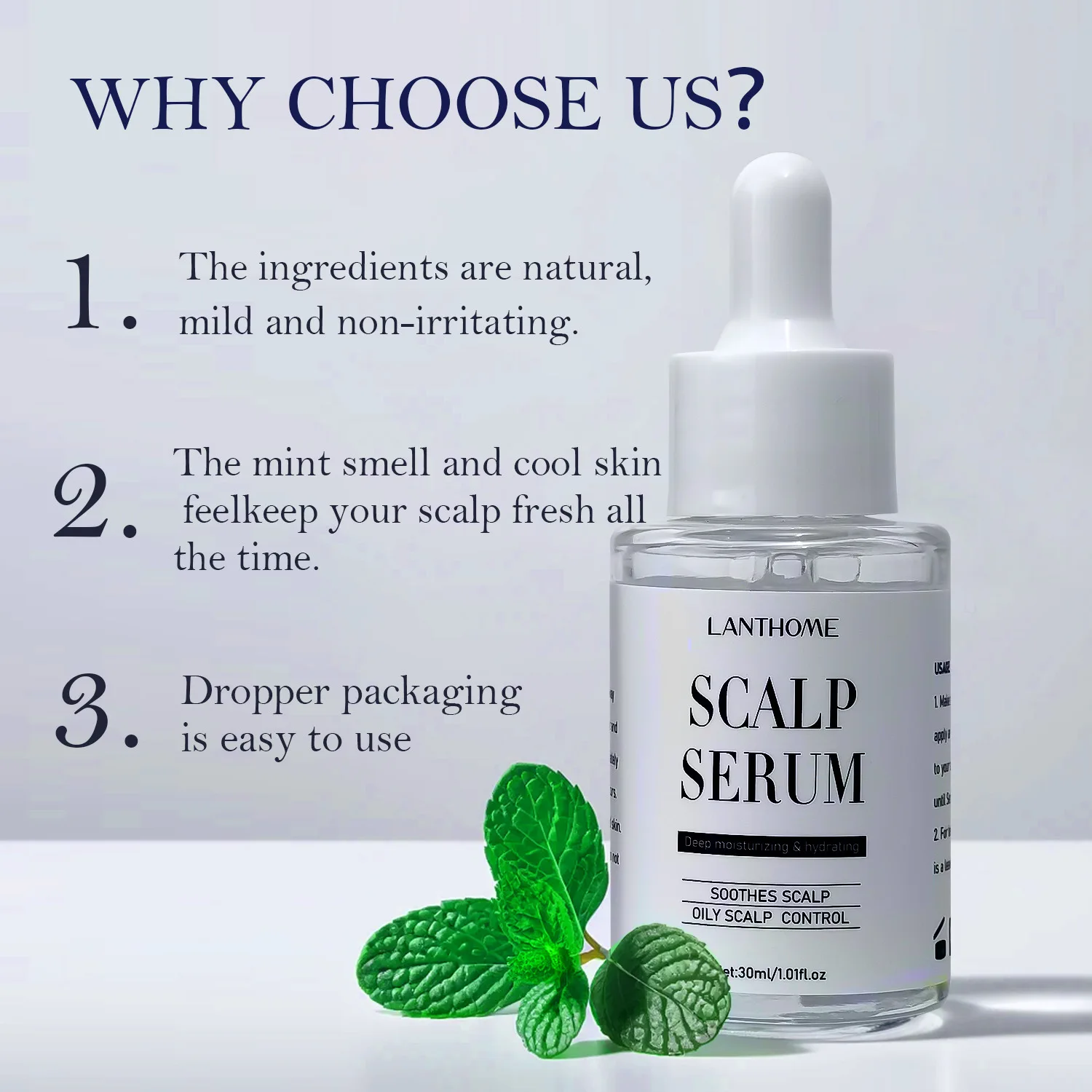 Hair Care Scalp Serum Soothes Scalp Essence Oil Shrengthen Hair Roots for Oil Control Treatment for Hair Products Men Women 30ml