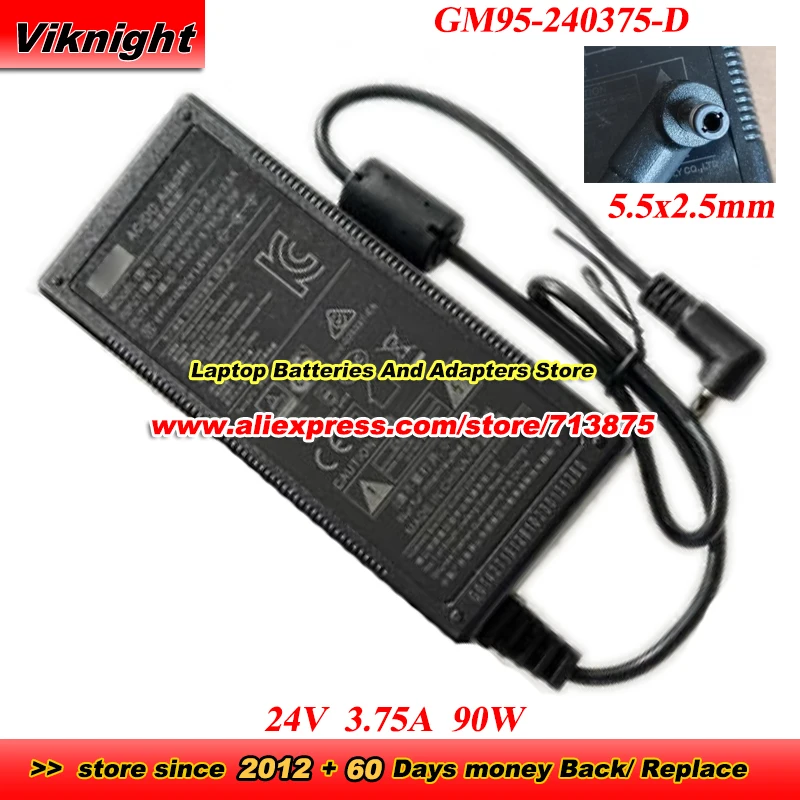 GM95-240375-D AC Adapter 24V 3.75A 90W Power Supply For Hutt Ddc5 Power Adapter 5.5x2.5mm Charger