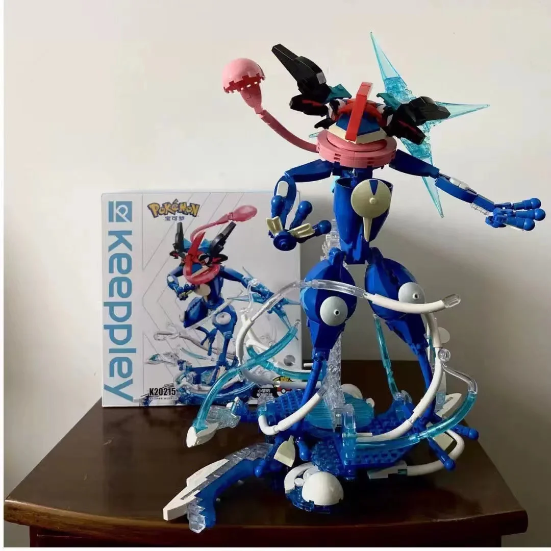 Pokemon Original Assembled Building Blocks Toys Anime Figures Evolve Elf Greninja Cartoon Model Ornaments Toy Kids Birthday Gift