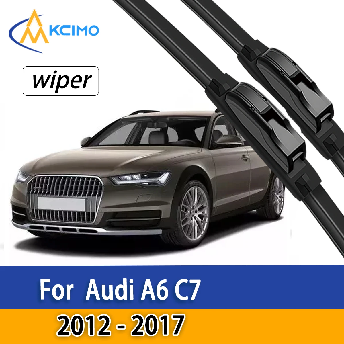 

Front Wiper Blades For Audi A6 C7 2012 - 2017 Windshield Windscreen Wipers Set