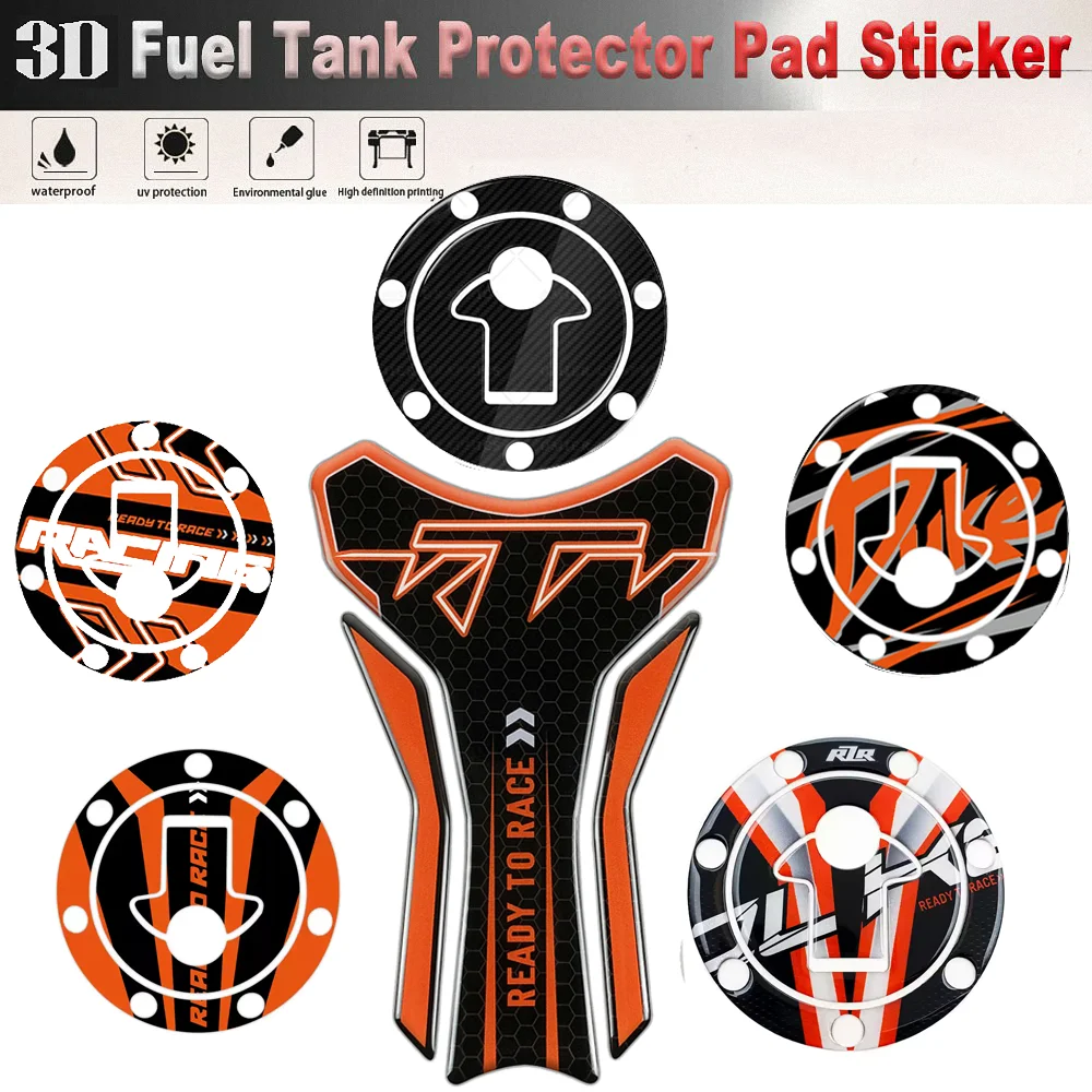 Para KTM Duke Tank Pad cubre pegatinas protectoras accesorios de motocicleta calcomanías de carbono Tuning RC 125 200 250 390 790 890 890R 2024