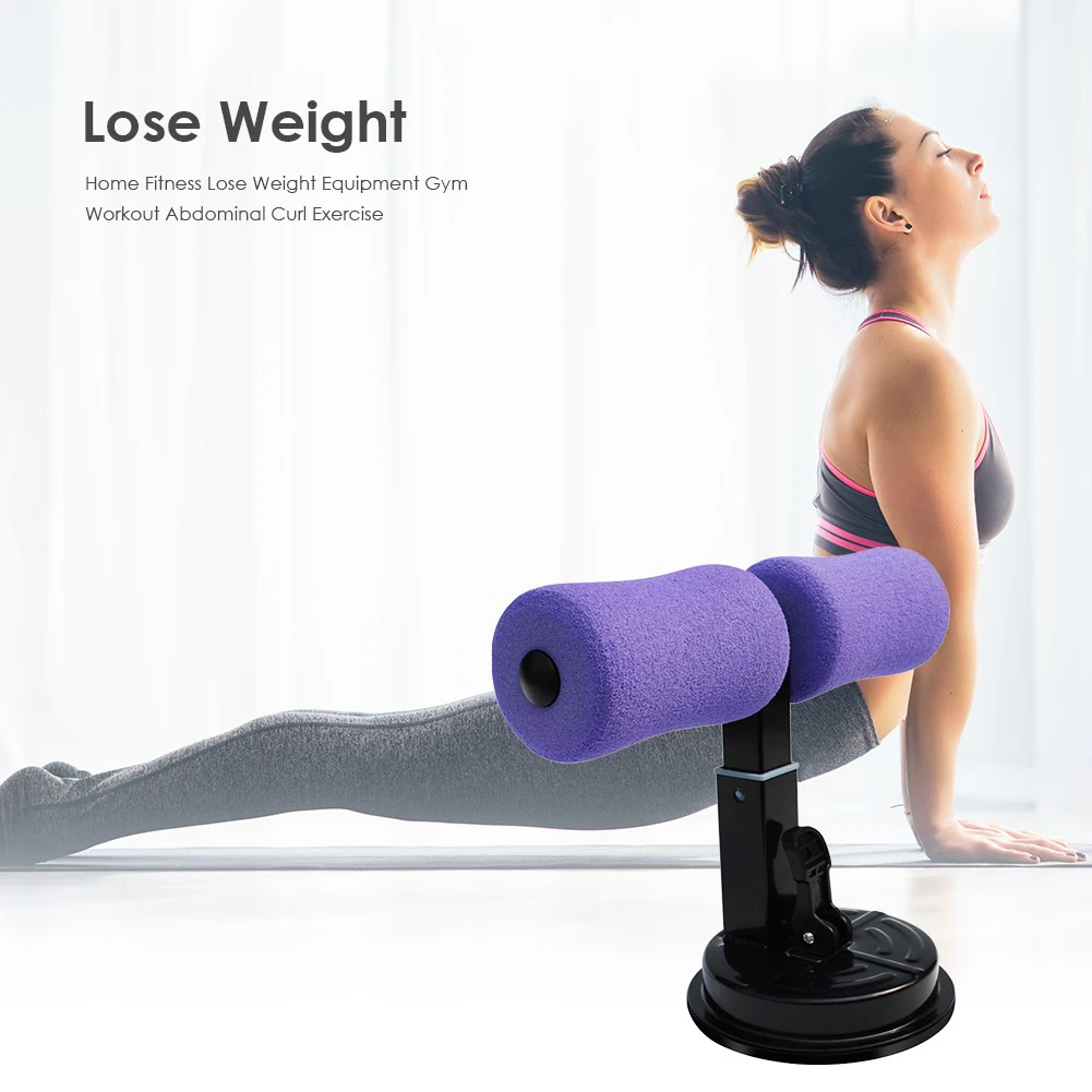 

2024 New Sit-Up Bar with Suction Cup Padded Cushion Floor Fitness Bar Abs Trainer Workout Equipment for Home Work