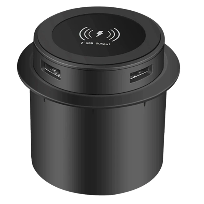 ELECT-Fast Wireless Charger -Up Desktop Embedded Fast Wireless Charger With USB Port 30W Universal