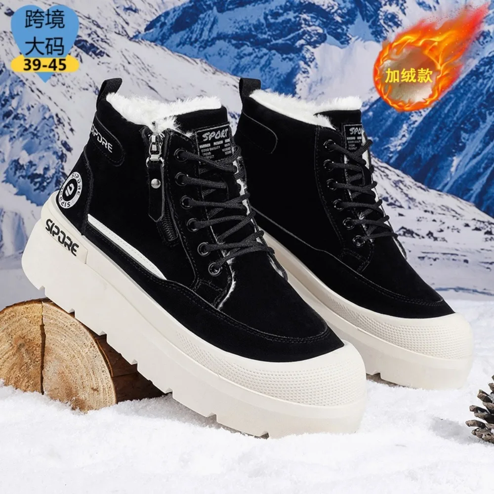 2025: Мужские высокие джинсовые ботинки, повседневная спортивная обувь, модные и модные мужские ботинки.