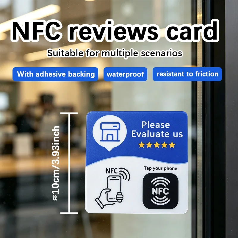 NFC 215 Programmable QR Code Review Card Workstation NFC supports writing Google review cards and can be easily pasted.