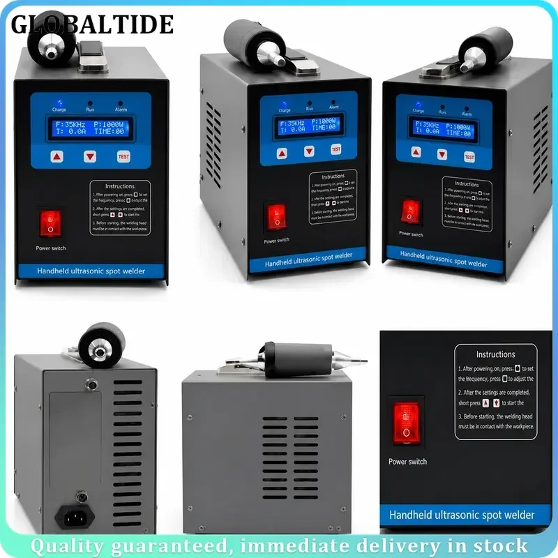 Handheld Ultrasonic Spot Welding Machine Portable Plastic Fabric Welder 220V 1000W 35KHz 0-15mm Thickness Industrial Tool