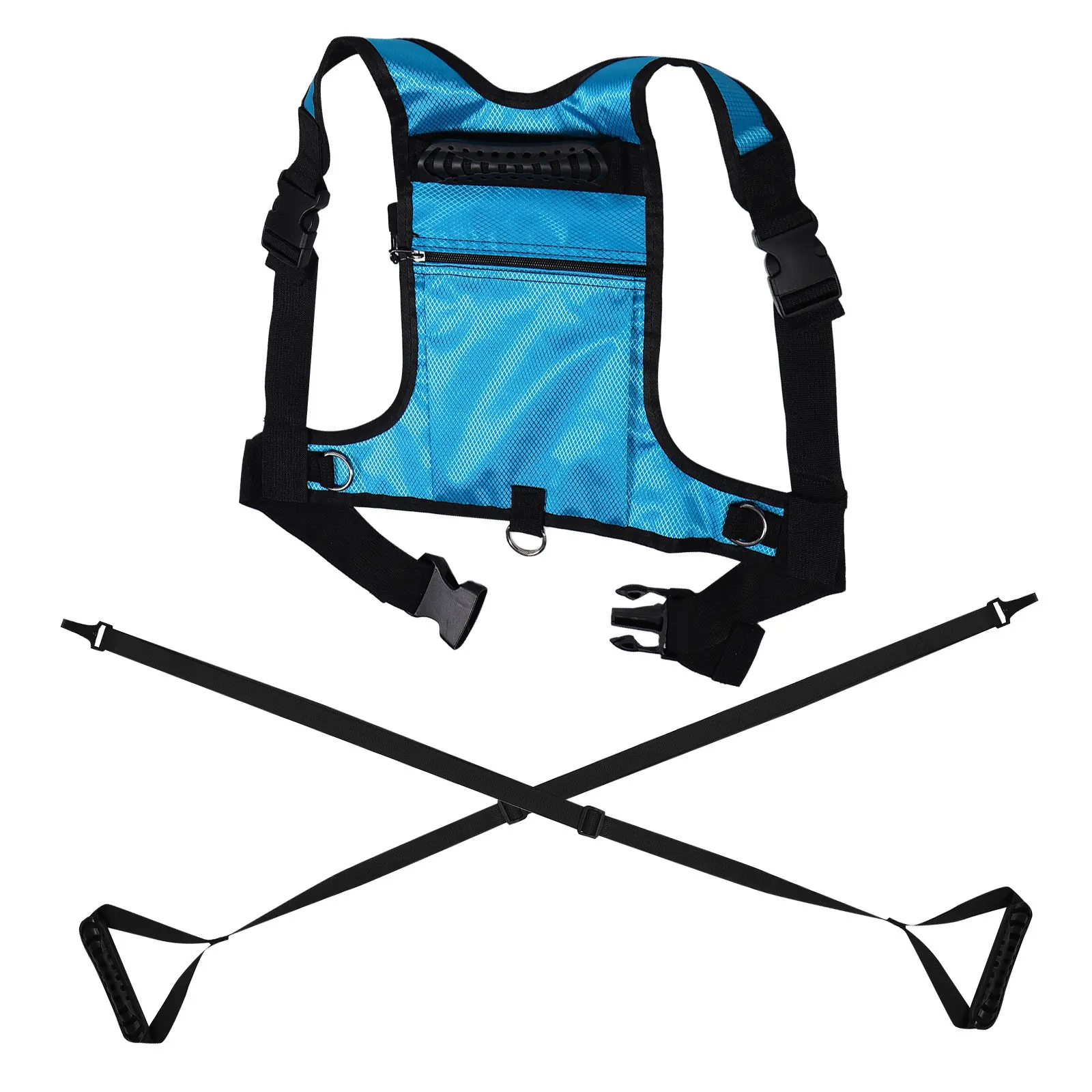adjustable-ski-harness-breathable-blue-mesh-snowboard-training-leash-snow-trainer-harness-for-beginners-ski-outdoor-sports