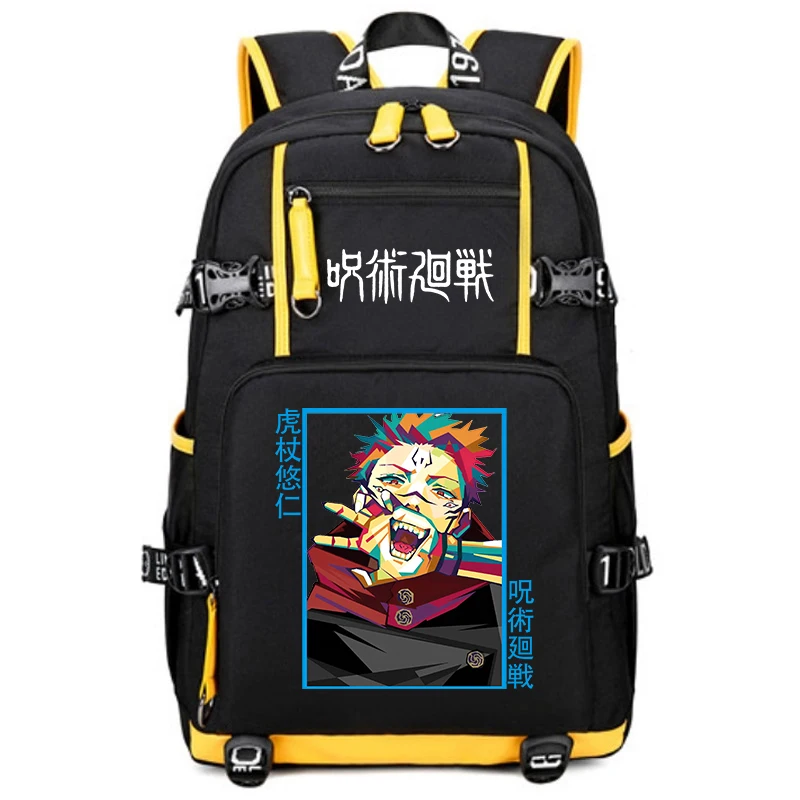 Jujutsu Kaisen print anime backpack campus student schoolbag youth travel bag back to school gift