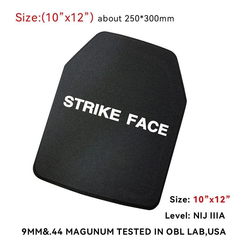 2pc/lot 25*30cm  Armor Panel PE Bulletproof Plate NIJ IIIA 3A Level Ballistic Plate 10x12 Inches Light Weight Body Armor