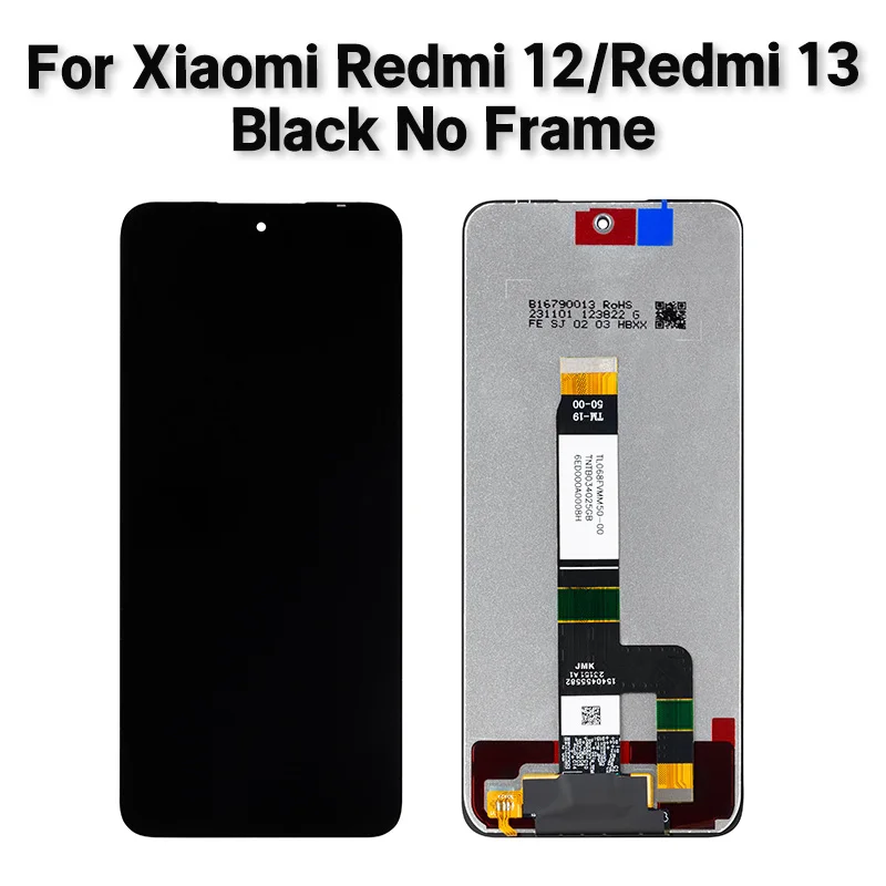 Wyświetlacz LCD do Xiaomi Redmi 12, przetestowany, wysokiej jakości ekran dotykowy z digitizerem, do wyświetlacza LCD Redmi 13, 23053RN02A 2404ARN45A 23053RN02Y — zdjęcie produktu 5