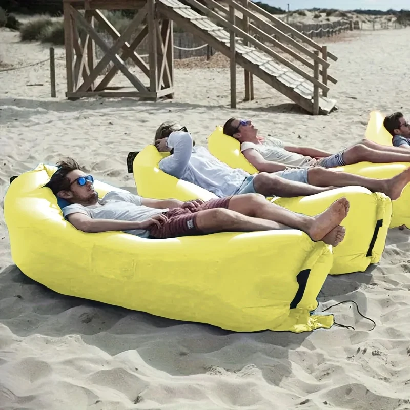 1-teilige Lazy-Luftmatratze für den Außenbereich, zusammenklappbare einzelne aufblasbare Couch für Nickerchen und Musikfestivals