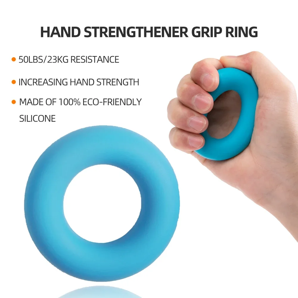 Adjustable Count Hand Grip Set Finger Forearm Strength Muscle Recovery Gripper Exerciser Trainer Ball Decompression Gym Fitness
