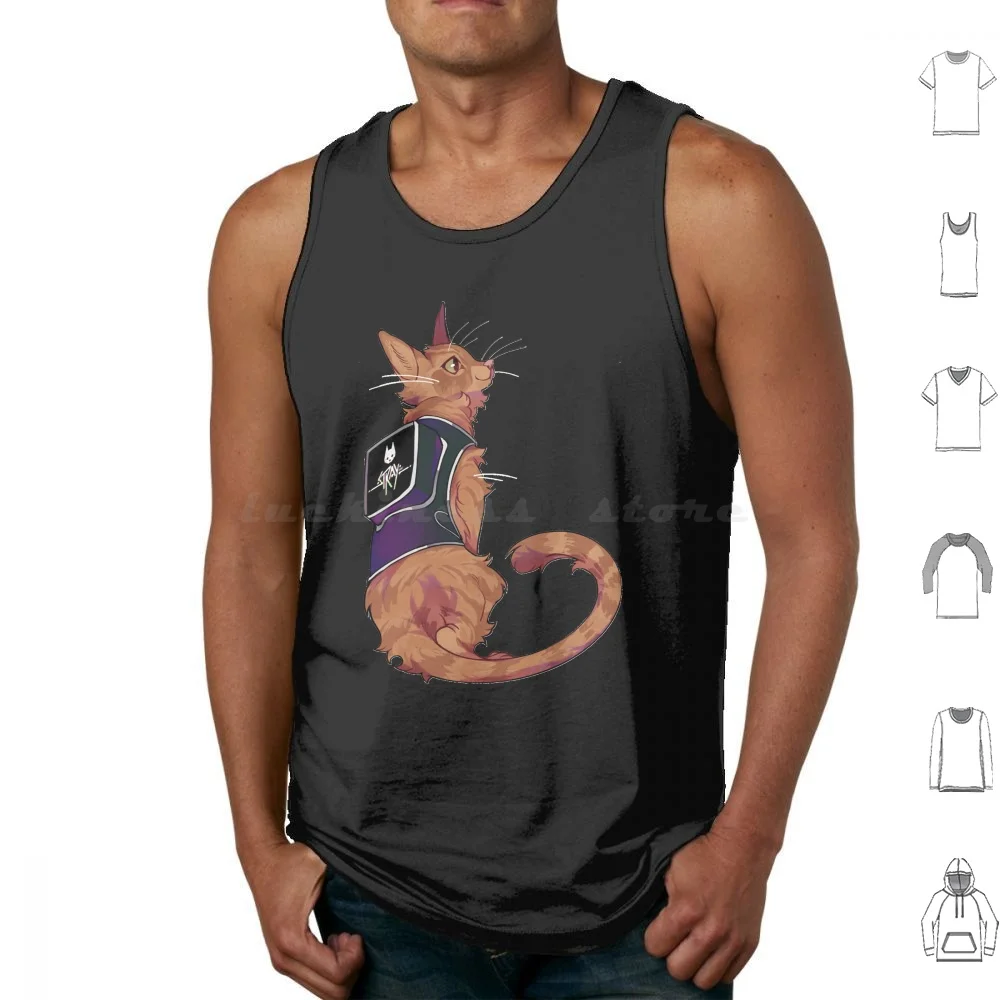 Stray Game Cat Cute Tank Tops Vest Sleeveless Adventure Stray Gameplay Walkthrouh Robot Stray The Cat Game I Love Cat Cat