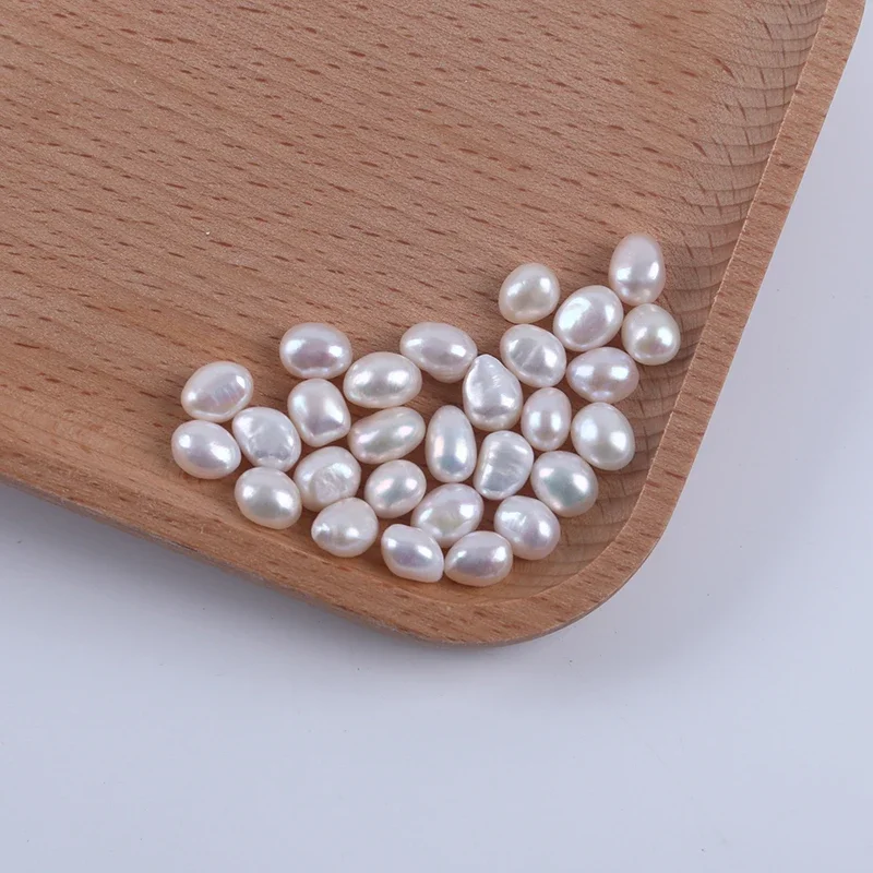 7-8mm white baroque shape freshwater Pearl zhuji pearl loose undrilled raw pearl for jewelry making 50g/bag