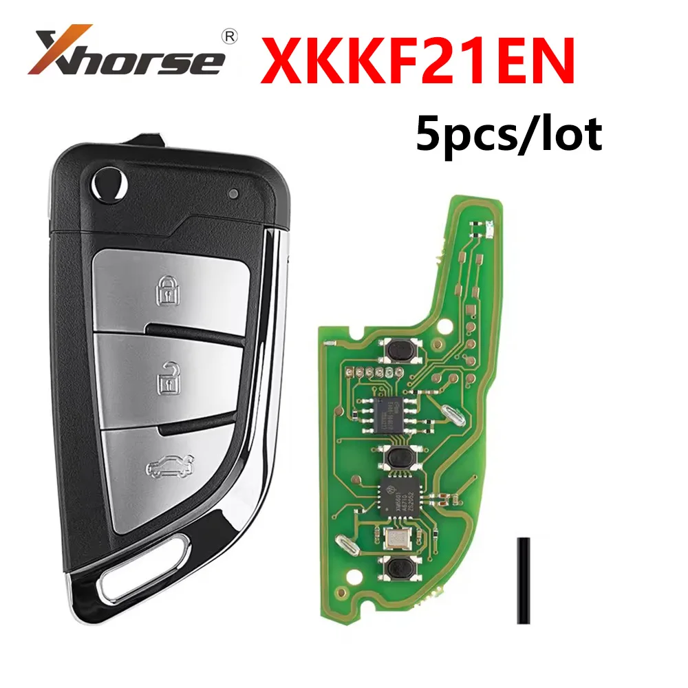 5pcs/lot Xhorse XKKF21EN Wire Remote Key KNIFE 2 Style Flip 3 Buttons