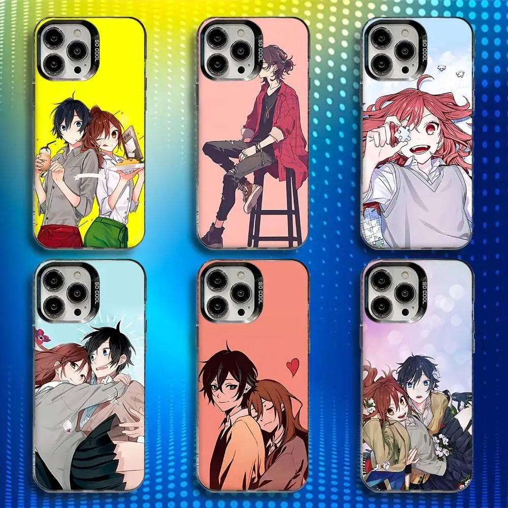 

Anime H-Horimiya Phone Case For iPhone 17,16,15,14,13,12,X,8,Pro,Max,Plus,E,SE4,Air,Mini IMD Matte Black