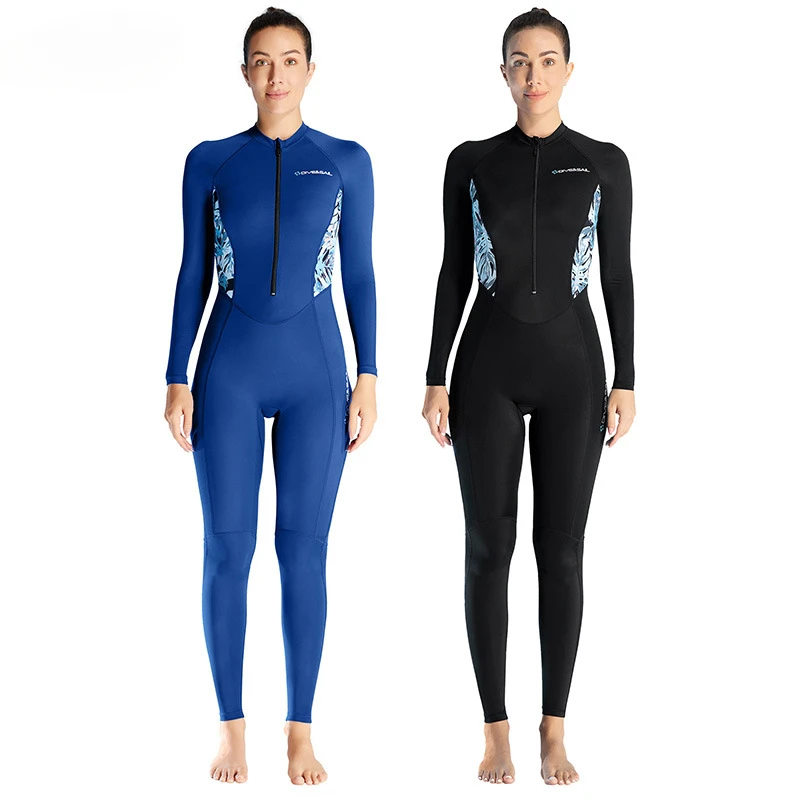 Women Summer Thin Diving Suit Breathable Sun Protection UPF50+ Long Sleeved Diving Swimsuit Swimming Surfing Quick Drying Suit