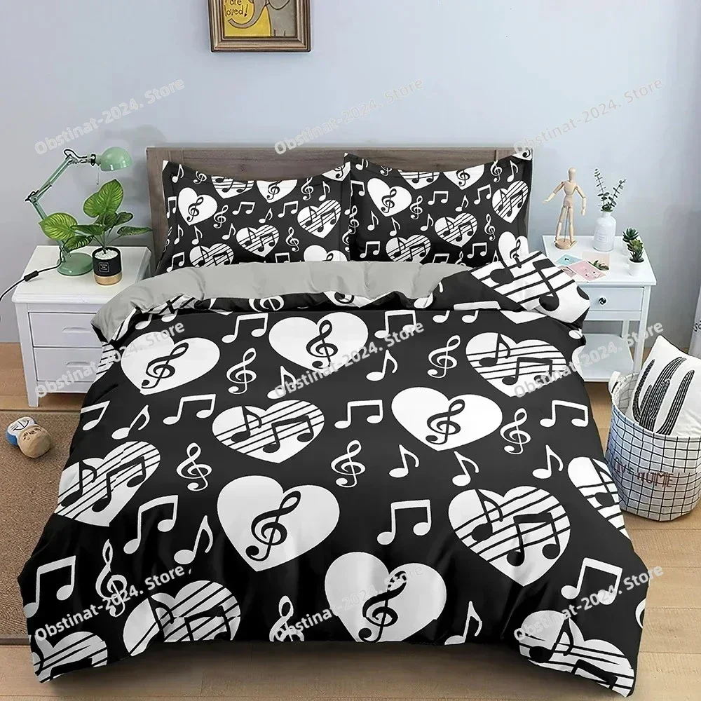 3D Love Heart King Queen Duvet Cover Valentines Gift Bedding Set for Girls Women Couples Soft Polyester Quilt Cover Home Textile