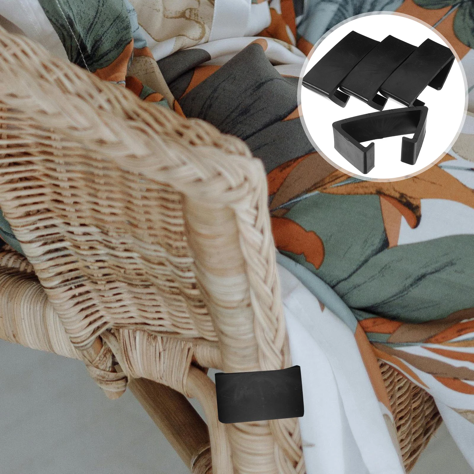 

4Pcs Rattan Furniture Clamps Outdoor Patio Sofa Clips Sectional Connectors Secure Fastening for Windy Conditions Versatile