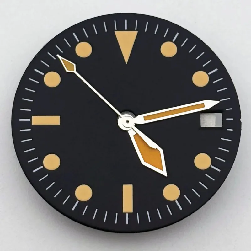 NH35 vintage dial and hands  28.5mm  with calendar suitable for NH34 NH35 NH36 automatic movement assembly watch C3 Luminous