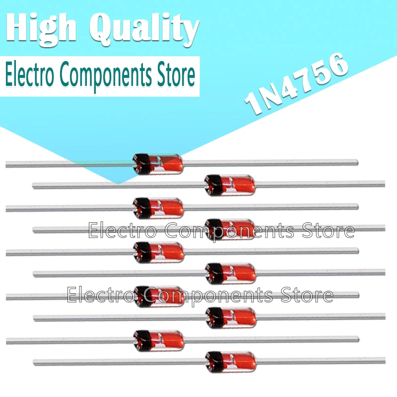 50PCS 1W Zener Diode 47V IN4756A 1N4756 DO-41 Silicon Planar Power Zener Diodes 1N4756A