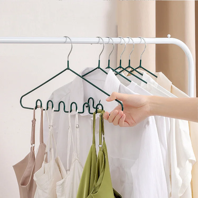 

Multifunctional hanger high quality non-slip metal clothes set hanger bra underwear scarf hanger hook