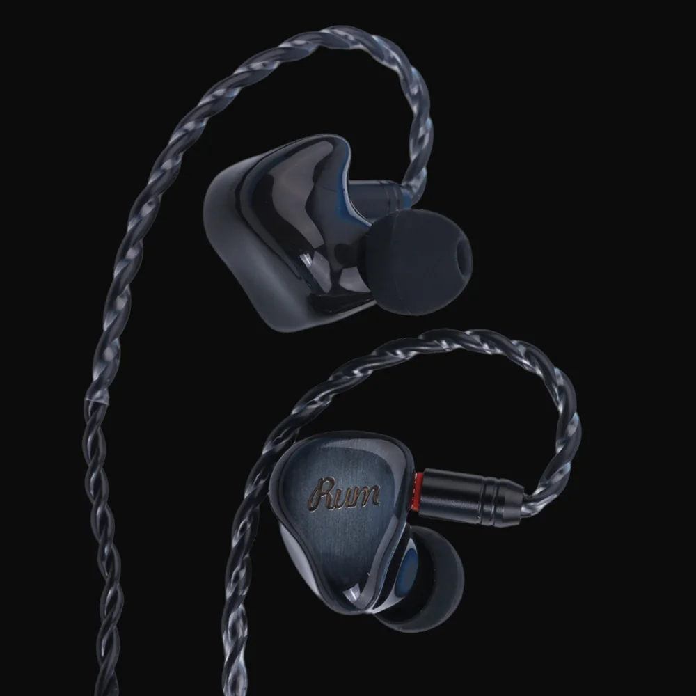 RUMAUDIO Blues HIFI In-Ear Earphone 12-Unit Balanced Armature Driver Referensi Kelas Monitor IEMs 12BA Audiophile Headphone