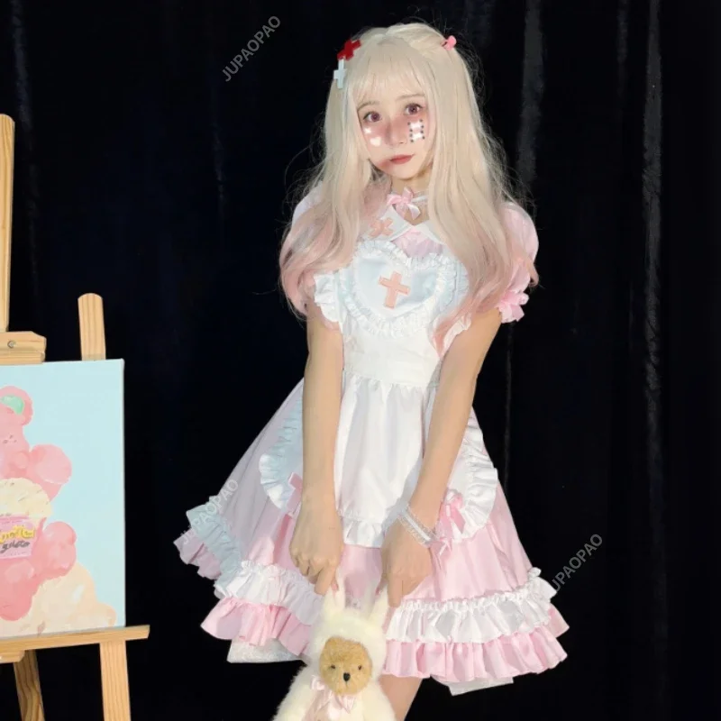 Halloween Party Cosplay Anime Cute Costumes Sexy Lolita Pink Girl Costume Japanese Sweet Woman Carnival Dress Cosplay Costumes