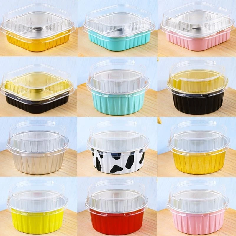 Dessert Strawberry Thousand Layer Cake Packaging Boxes Volcano Tiramisu Cake Case Baked Pudding Dessert Box Party Supplies