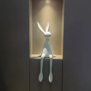 Sitting White Rabbit Figurine 1