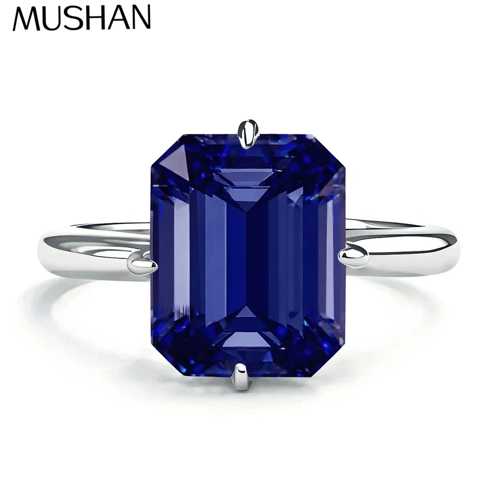 

MuShan Jewelry 925 Sterling Silver Ring Wedding Band High Carbon Diamond Christmas Gift Timeless Style Women Rings Fine Jewelry