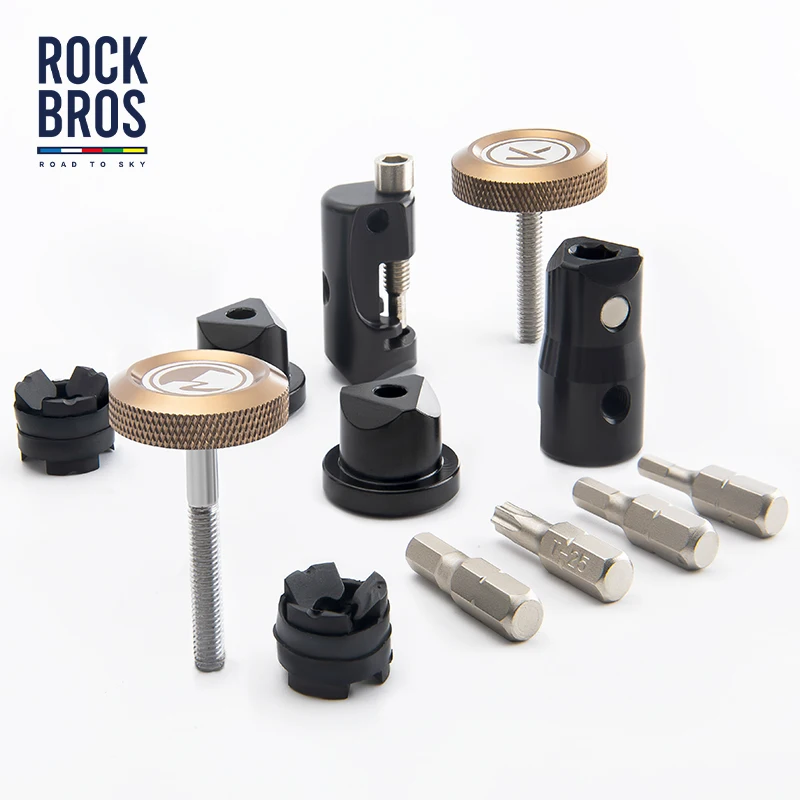 ROCKBROS ROAD TO SKY Bicycle Repair Tools Concealed Handlebar Plug Tools Set Hexagon Wrench Maintenance Tools Bike Accessories