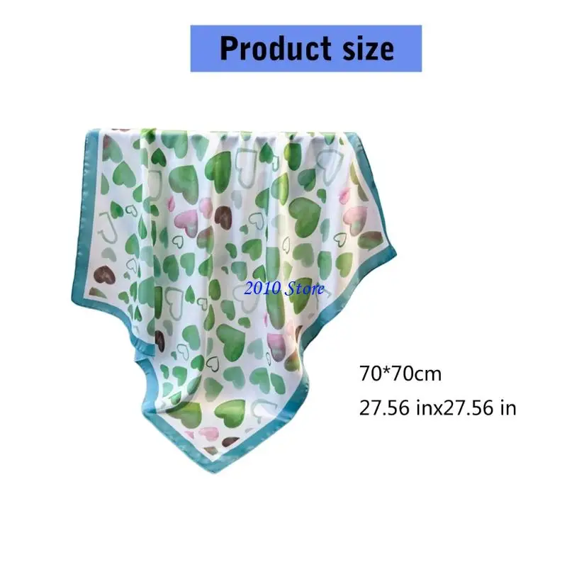 F3MF Foulard ฮิญาบผ้าพันคอคอหัวใจพิมพ์ผ้าเช็ดหน้าใช้ขนาดใหญ่สำหรับเดินทางกลางแจ้งและกีฬาชุดลำลอง