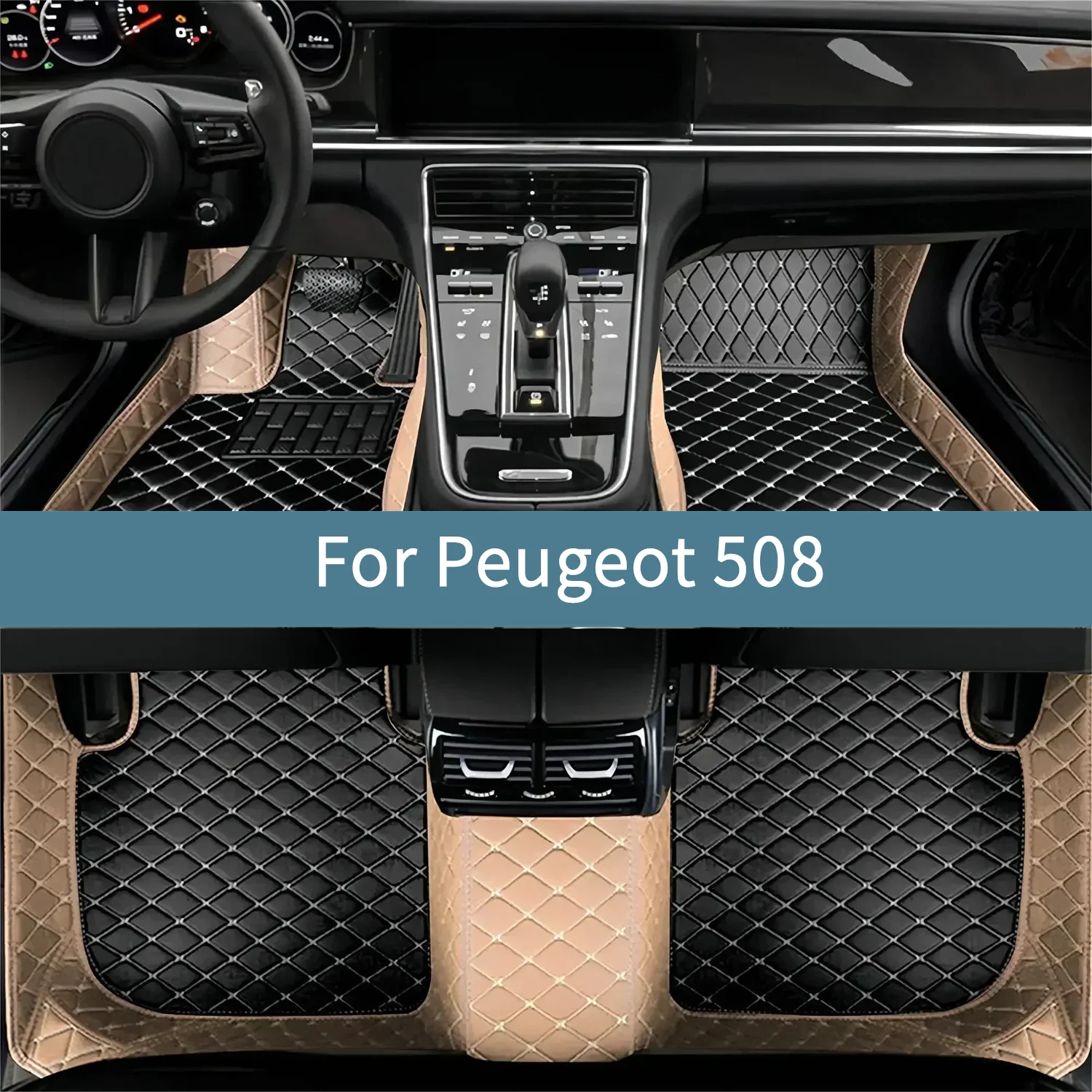 

Автомобильные коврики для Peugeot 508 2014 2015 2016 2017 2018, водонепроницаемый полный комплект ковриков для автомобилей, аксессуары