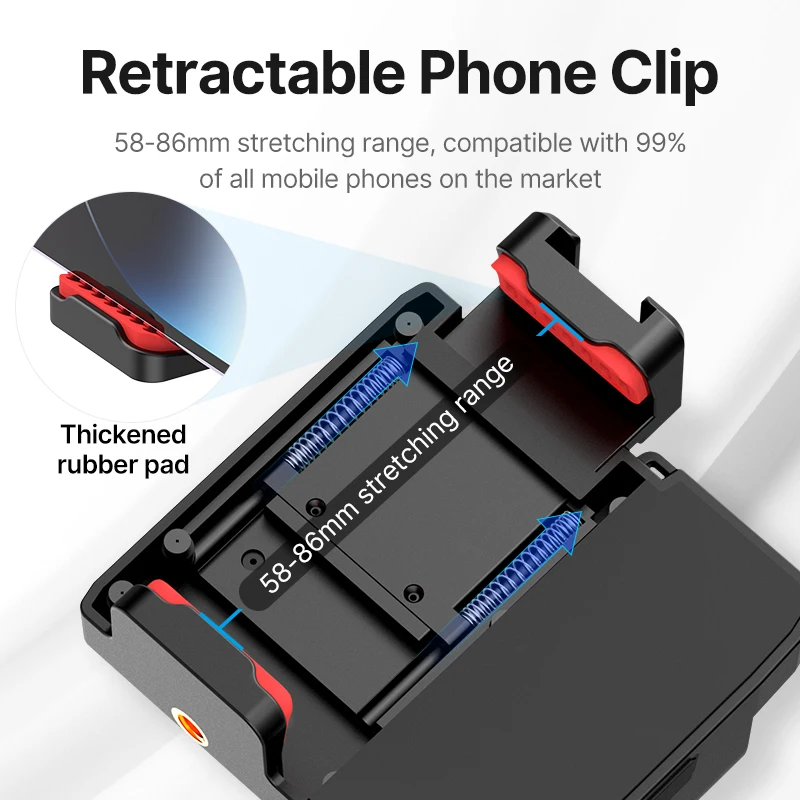 Ulanzi CG02 smartfon Selfie uchwyt bezprzewodowy Bluetooth uchwyt z lampką wypełnioną 5500k jako stabilizator zdjęcie z kamery
